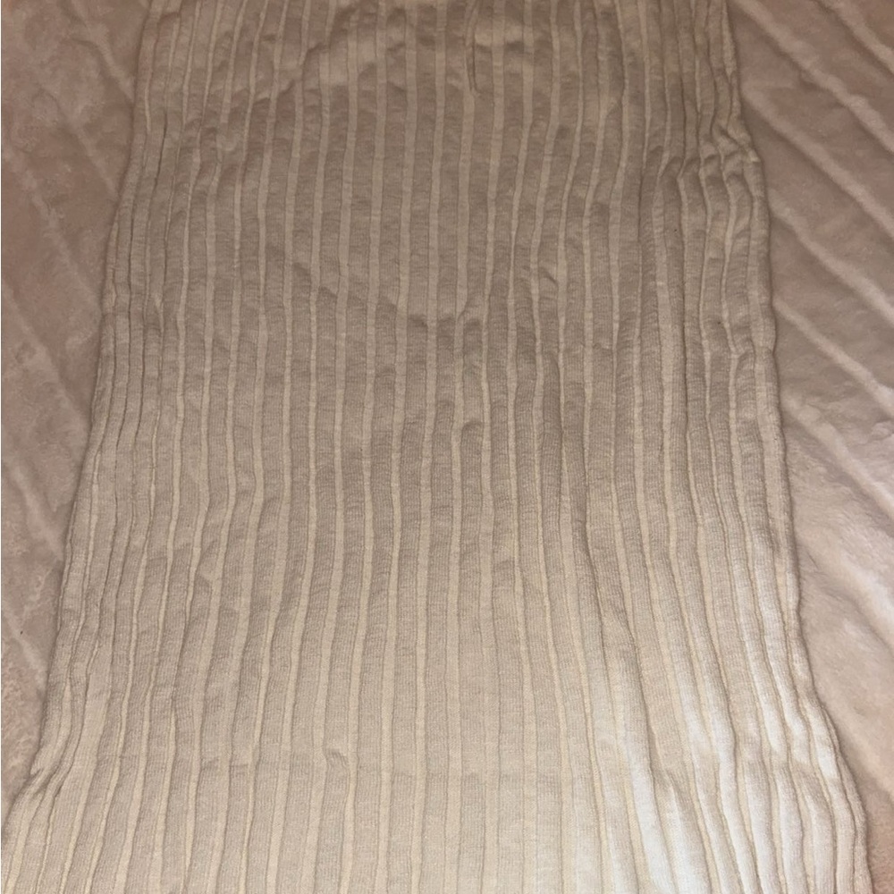 Free People Beach Ribbed Knit Cream Skirt and Top